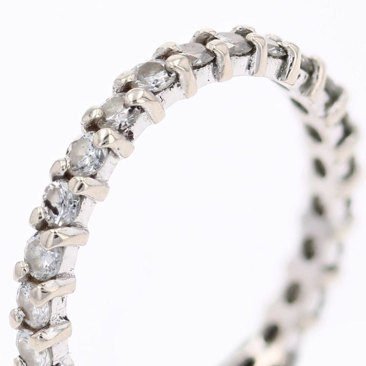 Fine alliance diamants tour complet or blanc