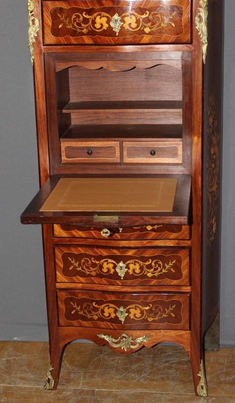 Sekretär im Stil von Louis XV gestempelt A. Monin Ende XIX