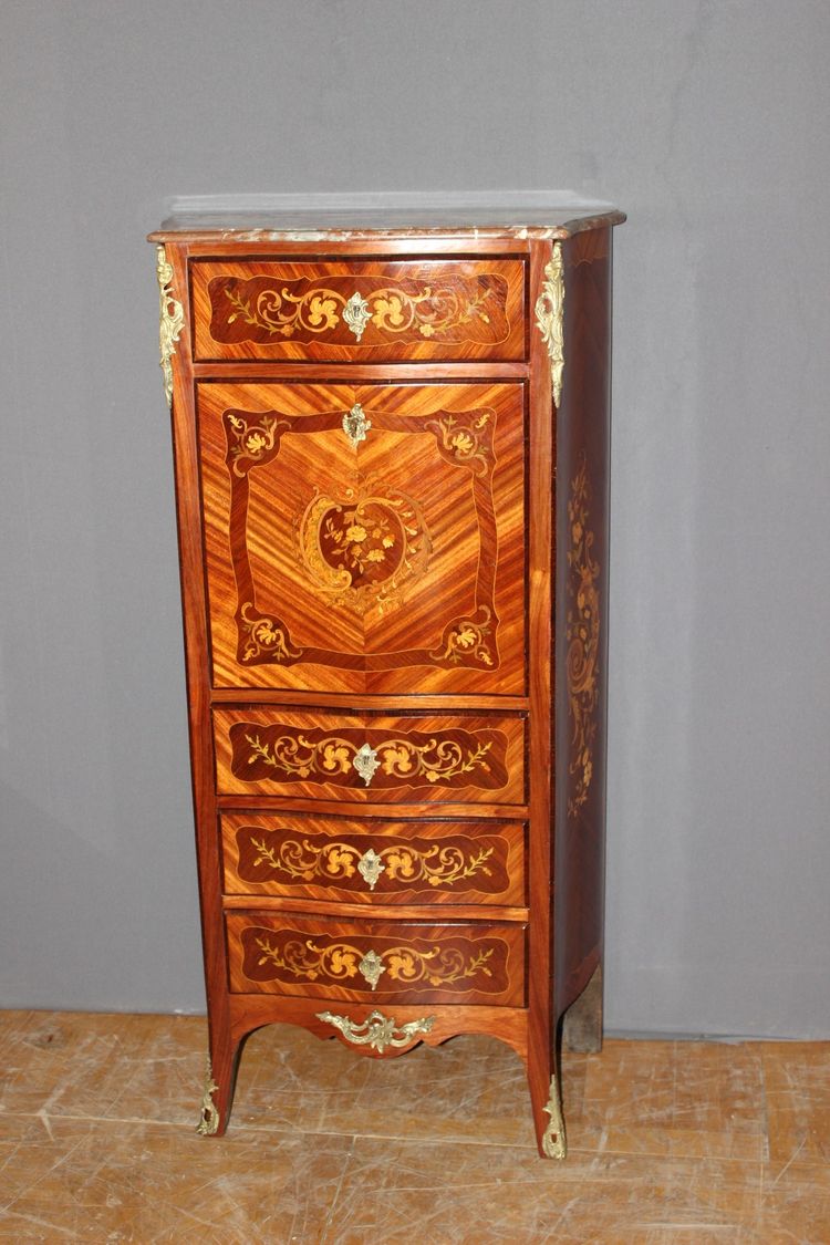 Sekretär im Stil von Louis XV gestempelt A. Monin Ende XIX