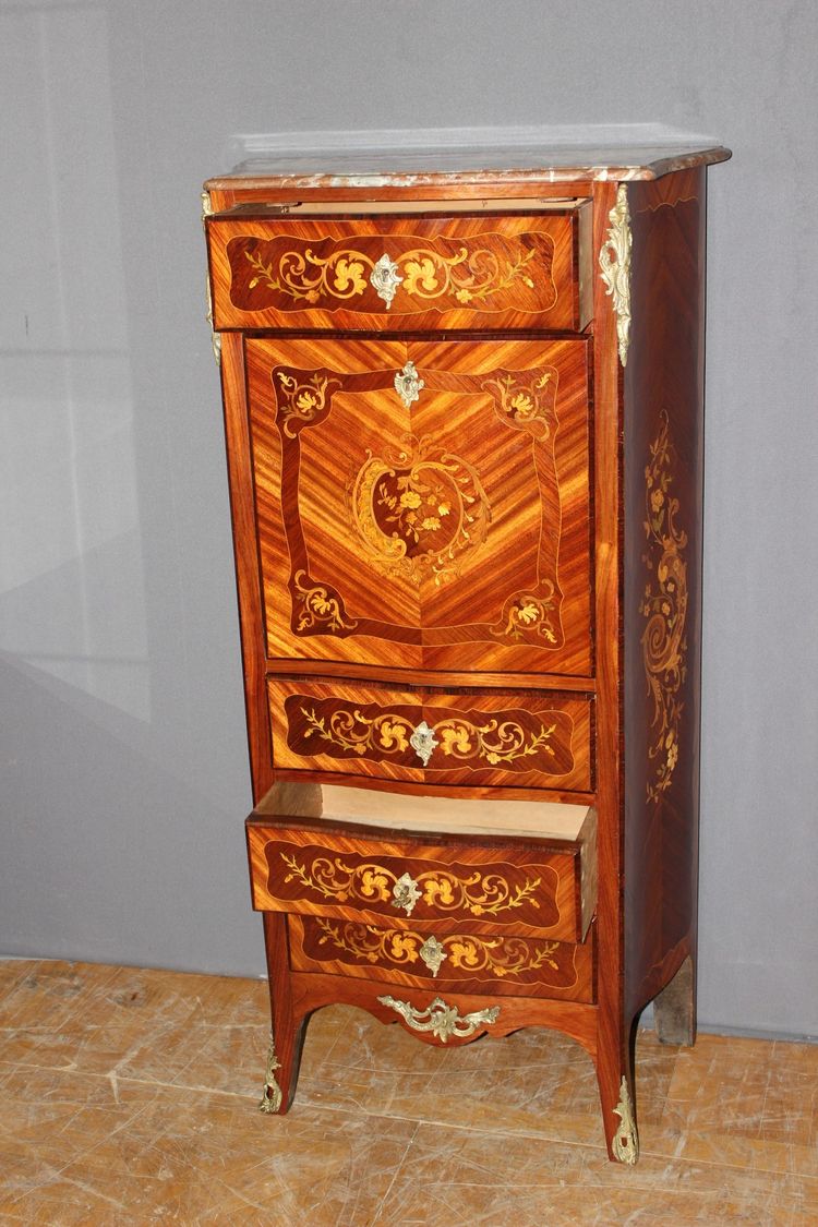 Sekretär im Stil von Louis XV gestempelt A. Monin Ende XIX