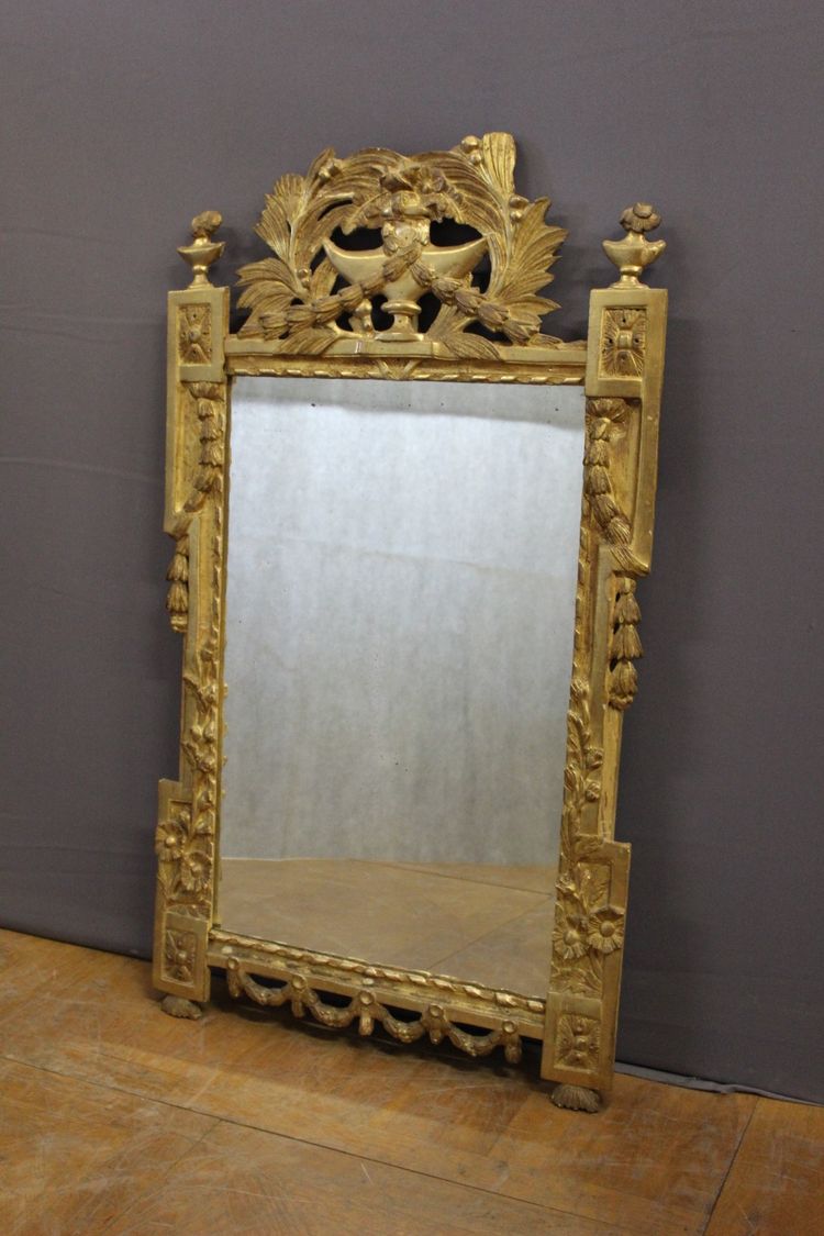 Specchio in legno dorato Luigi XVI XVIII