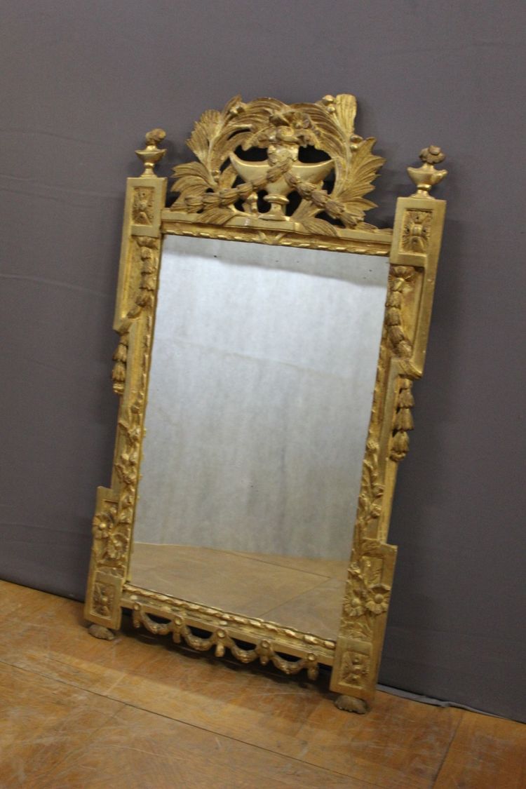 Specchio in legno dorato Luigi XVI XVIII