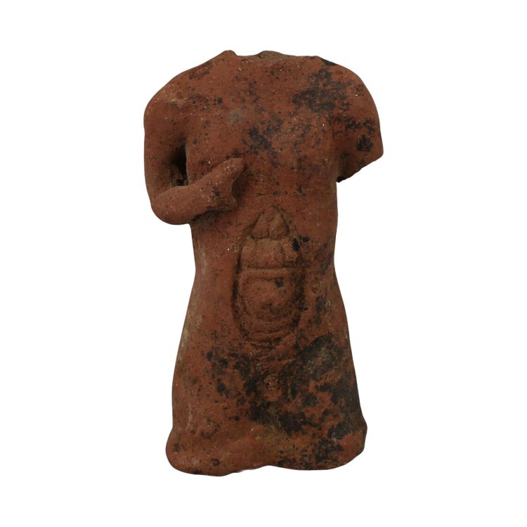 Etruscan Votive Torso in Terracotta — 5th–4th Century BC — with Certificate of Authenticity