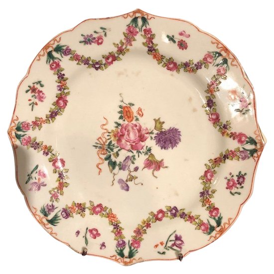 Plate - Porcelain - Compagnie des Indes - 18th century