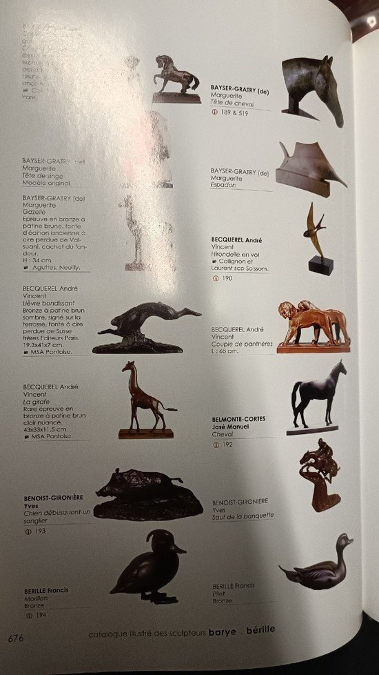 Scultura in terracotta - Braques de Weimar - André Becquerel - XX secolo