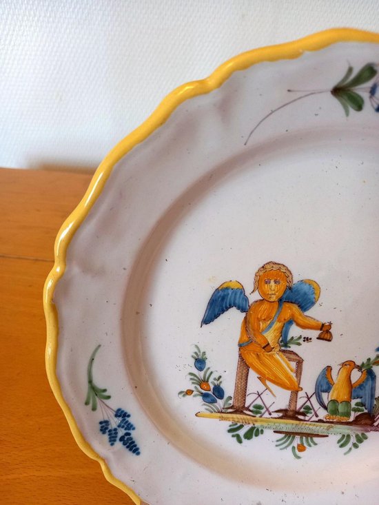 Earthenware plate: Moustiers XVIIIth century.