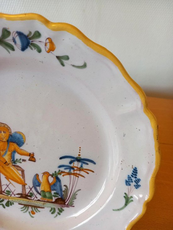 Earthenware plate: Moustiers XVIIIth century.