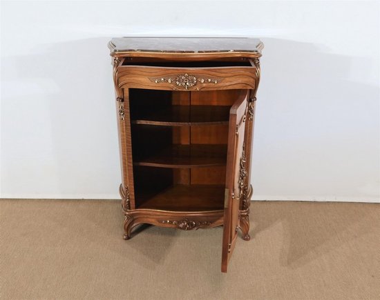 Cabinet between two in Walnut, Rocaille style - Period 1900