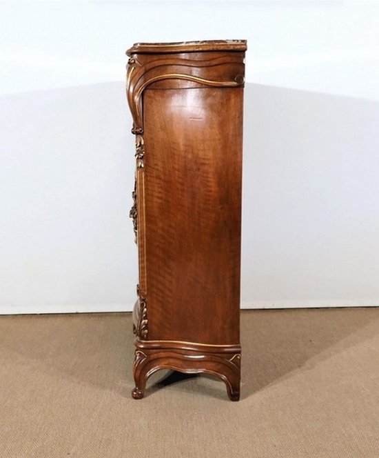 Cabinet between two in Walnut, Rocaille style - Period 1900