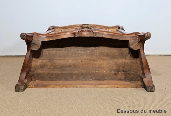 Cabinet between two in Walnut, Rocaille style - Period 1900