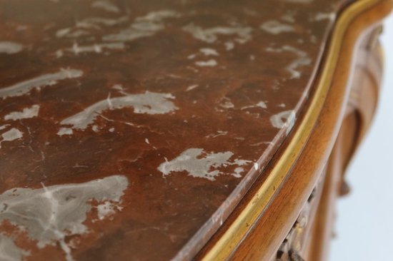 Cabinet between two in Walnut, Rocaille style - Period 1900