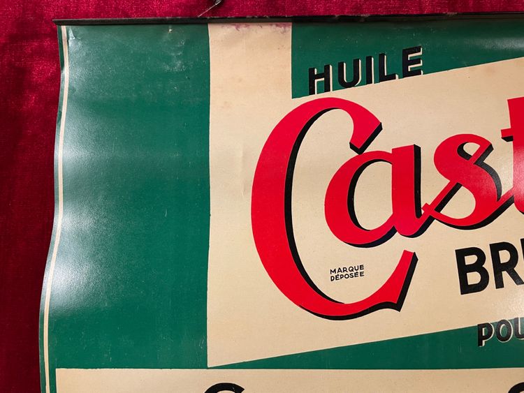 Large CASTROL garage poster with greasing guide circa 1930/50