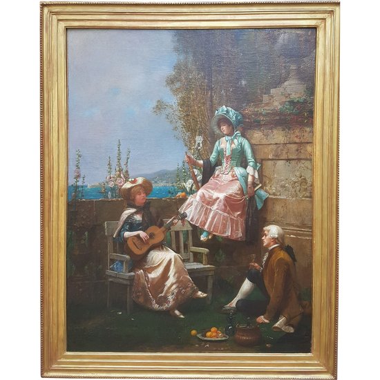 Georges DEVY - Scène galante en Italie