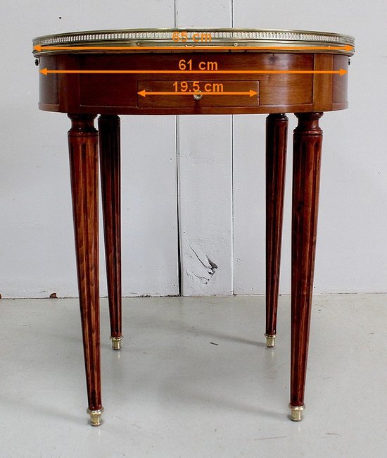 Table Bouillotte en Acajou, goût Louis XVI – Début XXe