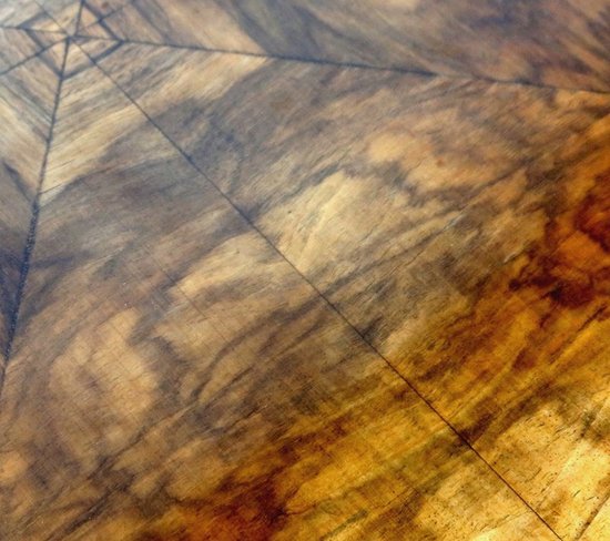 Art Deco Pedestal Table in Walnut and Cherry - 1930/1940