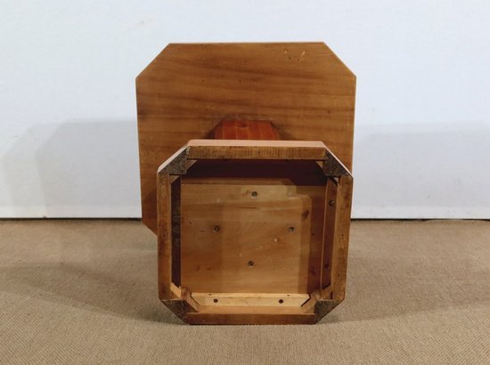 Art Deco Pedestal Table in Walnut and Cherry - 1930/1940