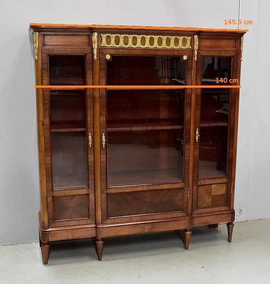  Bücherregal aus Kirsche und Mahagoni im Stil Louis XVI - Anfang des 20. Jahrhunderts