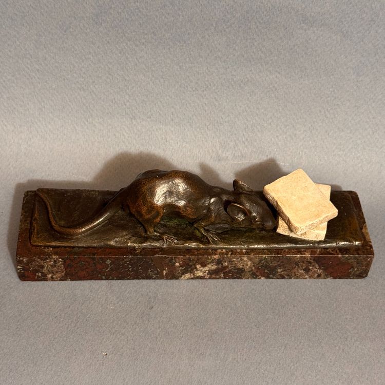 Bronze sculpture "Sugar Mouse" by M. Prost
