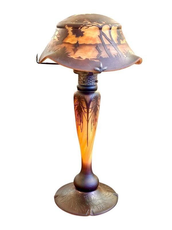 Daum Nancy Jugendstil Pilzlampe "Seascape"
