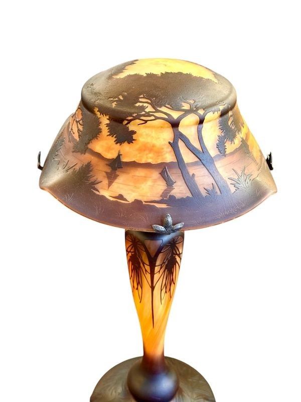 Daum Nancy Jugendstil Pilzlampe "Seascape"