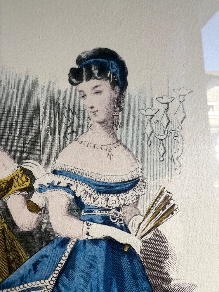 Modes de Paris – Le Petit Courrier des Dames – Gravure de mode datée du 16 mars 1867 – Époque Second