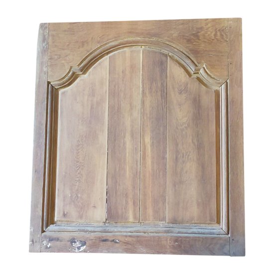 18th Century Woodwork Panel In Oak Old Door