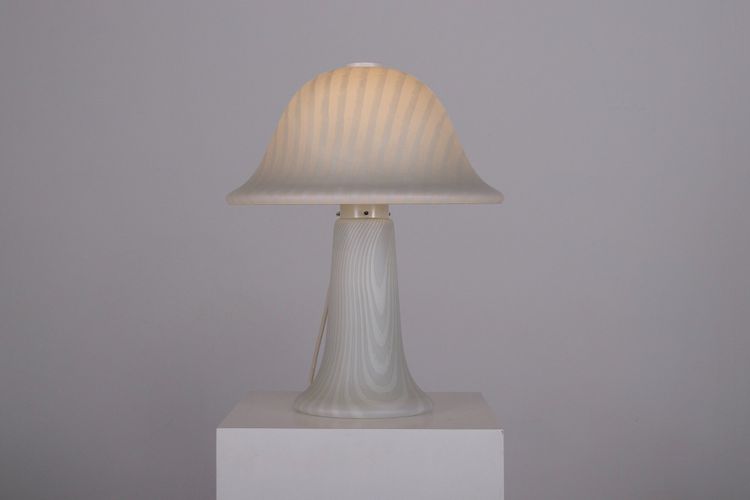 Große Zebra-Pilzlampe mit zwei Leuchten