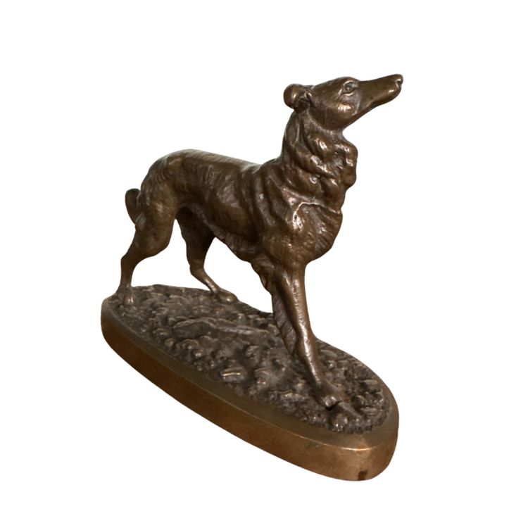 Bronze Borzoi greyhound – Early 20th century