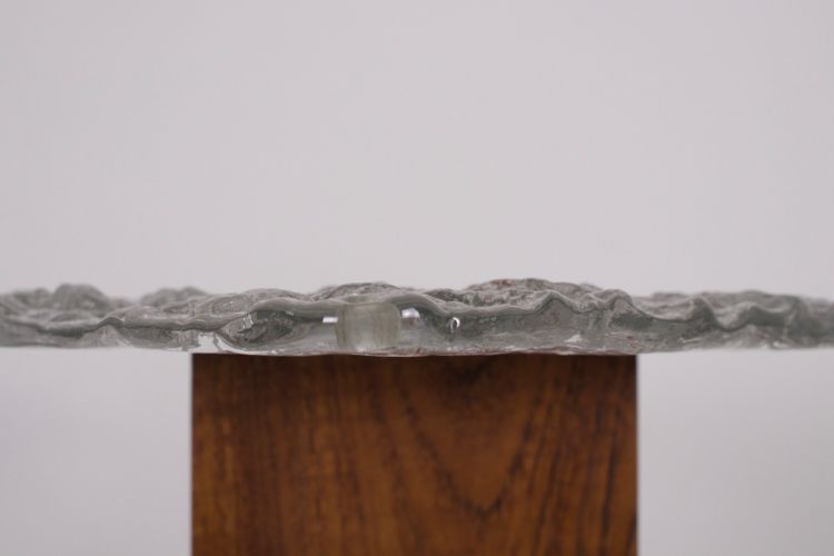 Large square ceiling light in Murano Ice Glass