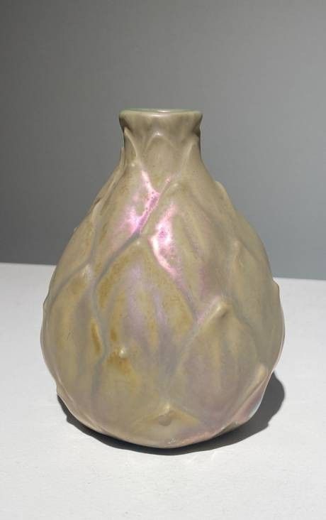 Ernest Bussière, Vase Artischocke, Jugendstil-Keramik
