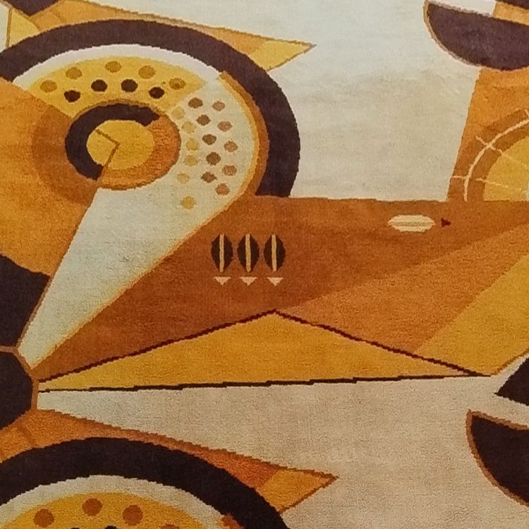 1950s Constructivist Mechanical Futuristic Rug/Tapestry. Made in France