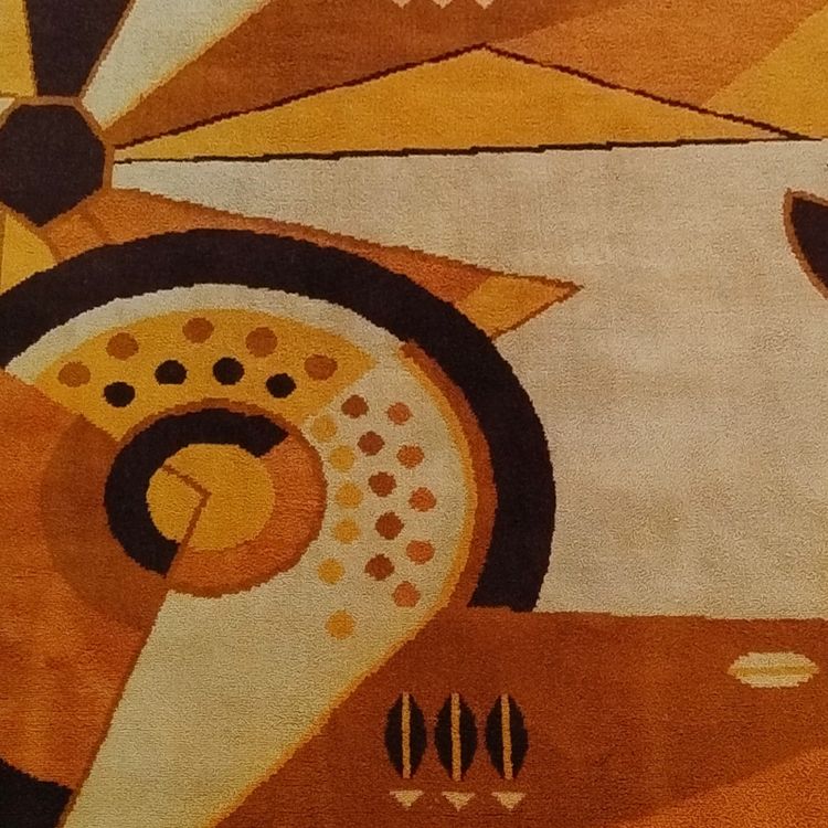 1950s Constructivist Mechanical Futuristic Rug/Tapestry. Made in France
