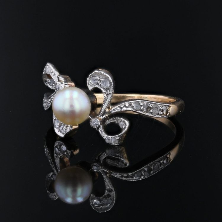 Belle Epoque Fine Pearl And Diamond Ring