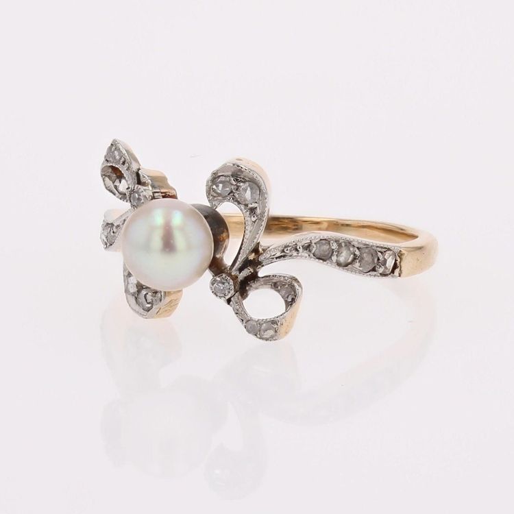 Belle Epoque Fine Pearl And Diamond Ring