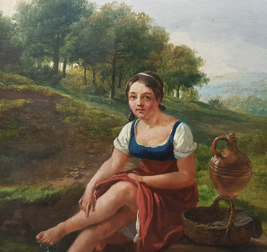 Eugène VERBOECKOVEN - The bull and the shepherdess