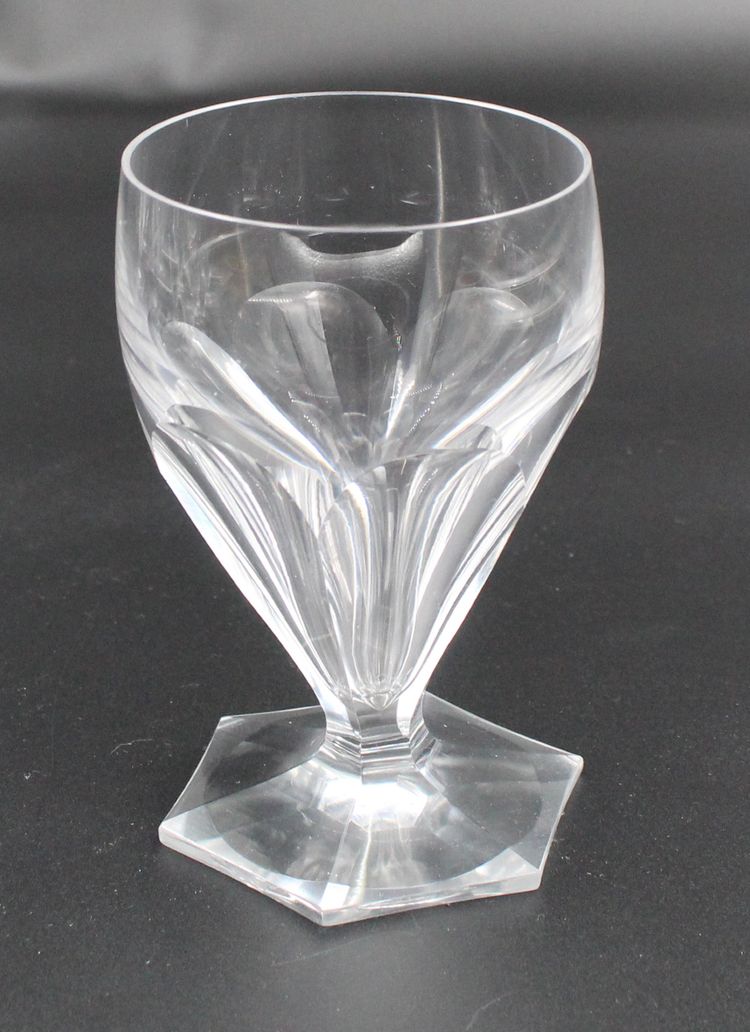 6 verres à eau en cristal de Saint Louis modèle Poincaré 