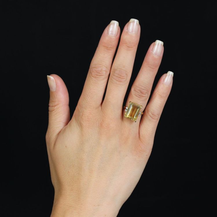 Bague Stern citrine et diamants