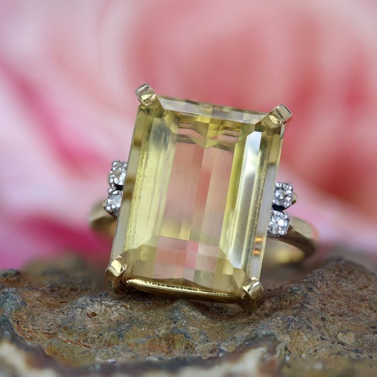 Bague Stern citrine et diamants