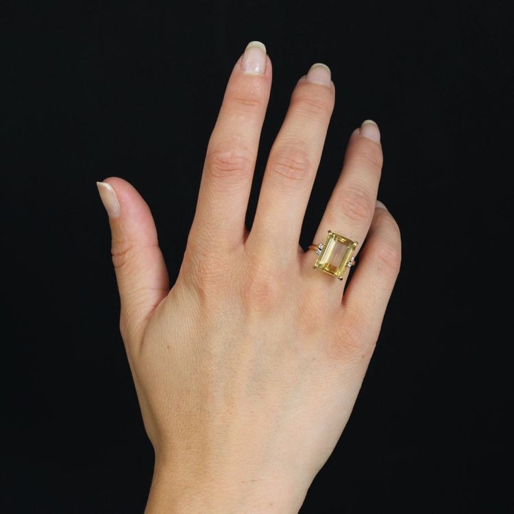 Bague Stern citrine et diamants