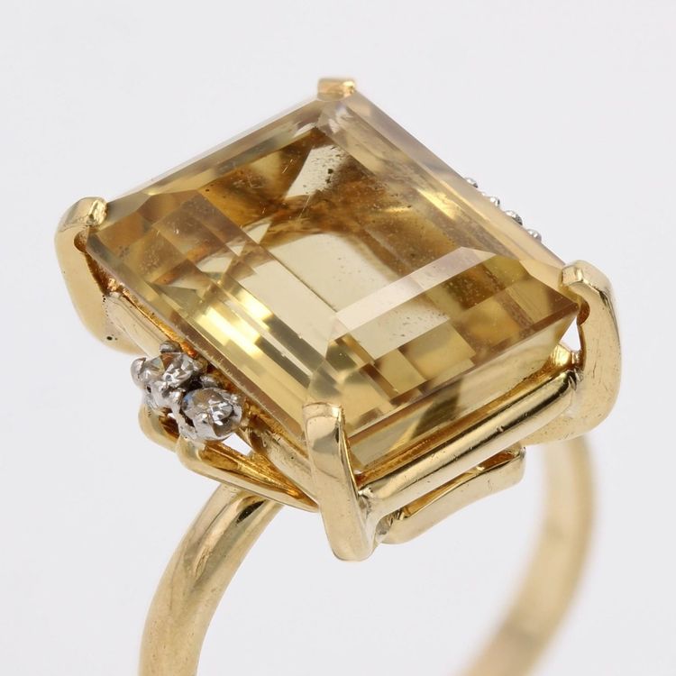 Bague Stern citrine et diamants