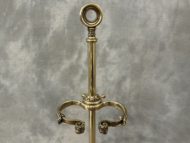 19th century Charles X period brass and cast iron mantelpiece