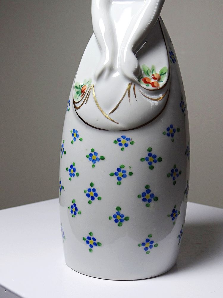 Rara bottiglia antica da collezione in porcellana di Michelaud Limoges, stile Robj Paris