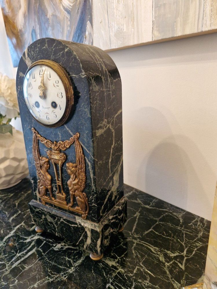 Empire-Style Marble Column Clock