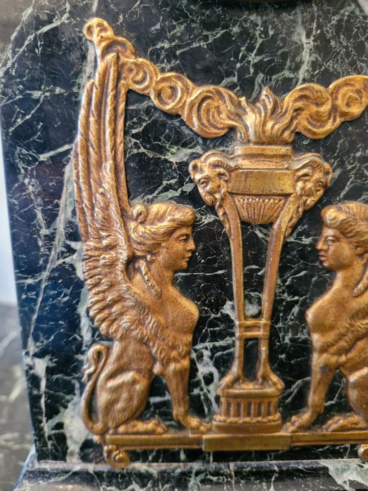 Empire-Style Marble Column Clock