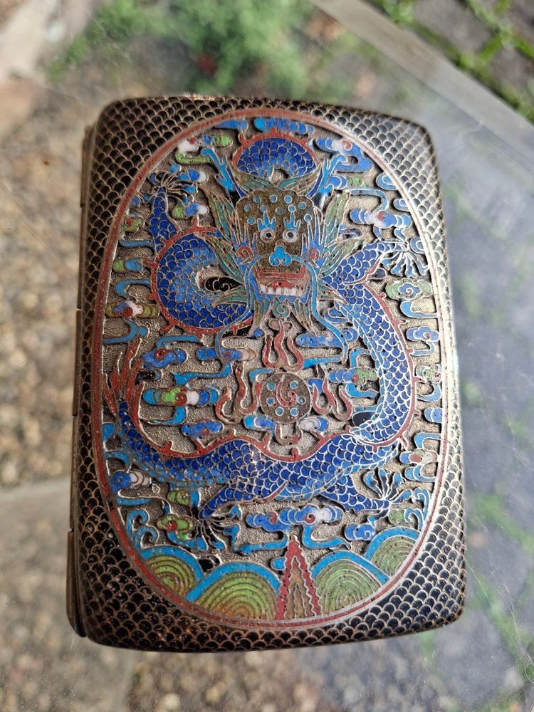 Chinesisches Cloisonné-Emaille-Zigarettenetui