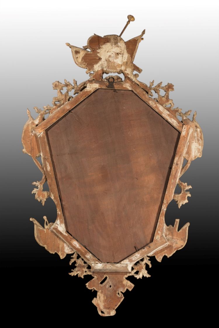 Paire d'appliques en bois sculpté et doré, Venise, milieu du XVIIIe siècle