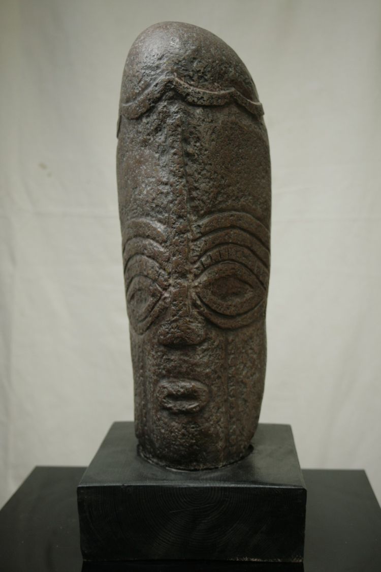 Monolithic statue carved from stone, Nigeria.