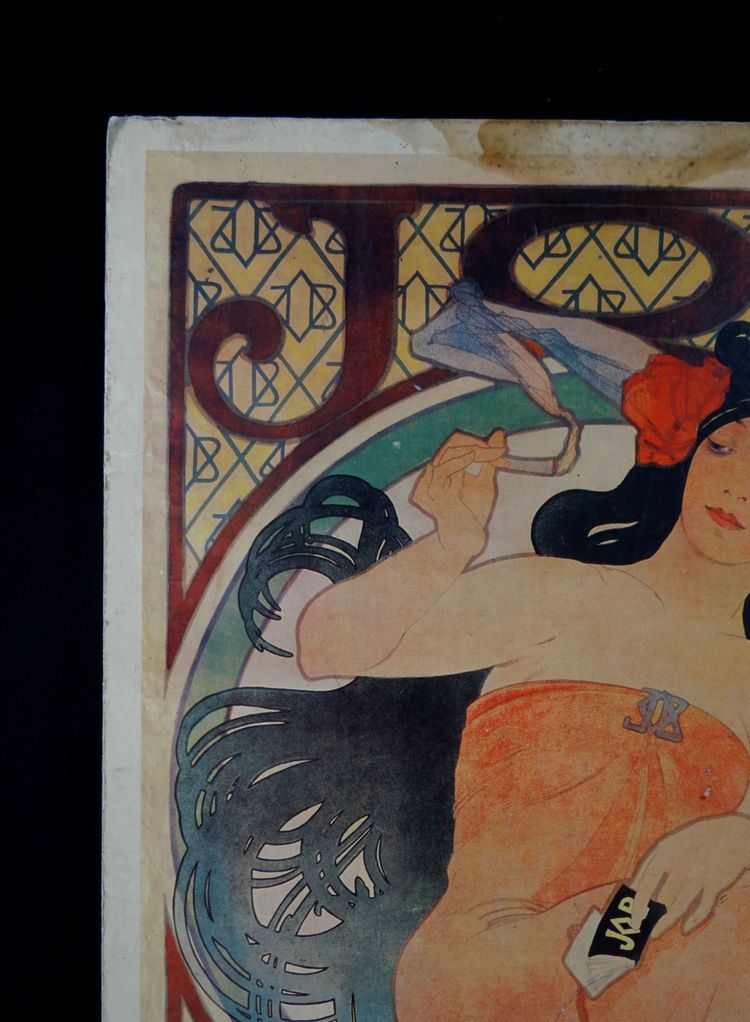 "Job" cigarette paper advertising poster by Alfons Mucha (reproduction)