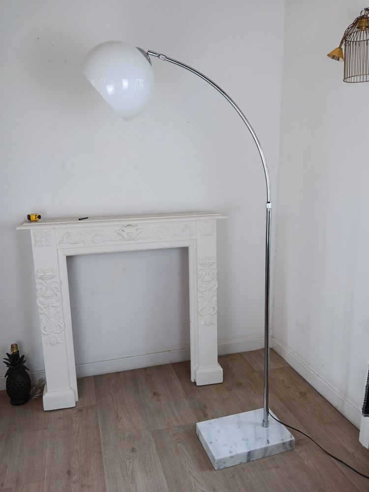 Lampadaire Agemob arc chrome