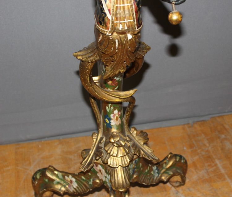 Venetian side table in carved and painted wood, Italy, 19th century